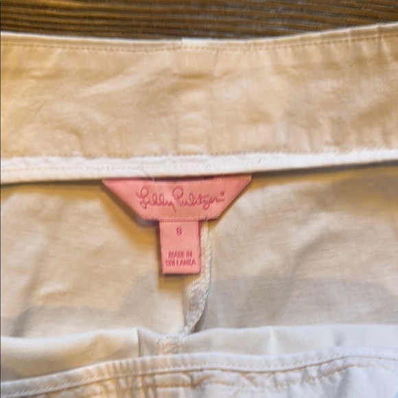 Lilly Pulitzer White and Gold High Waist Shorts - Picture 2 of 4